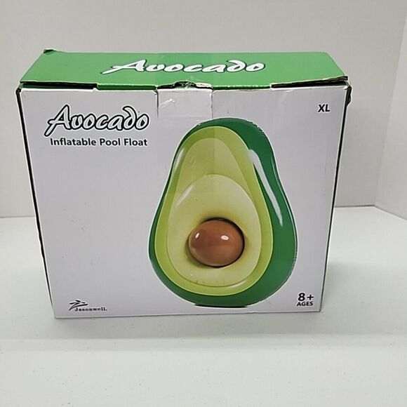 Inflatable Avocado Pool Float with Ball XL - Picture 3 of 8